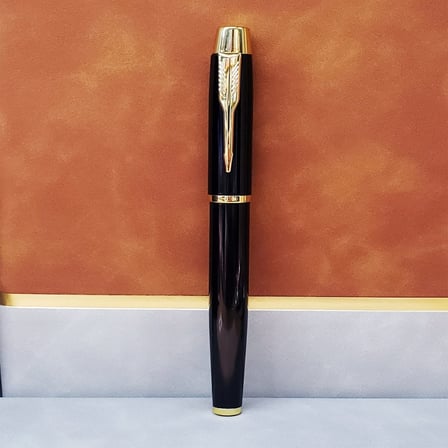 Premium Ofis Kalemi Masaüstü Aksesuarı Kurumsal Ürün Metal Siyah Roller Tükenmez Kalem