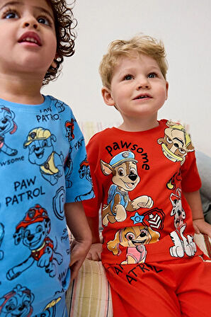 Next Baby % 100 Pamuklu Paw Patrol Baskılı Kısa Kollu Şortlu 3’lü Alt Üst Takım