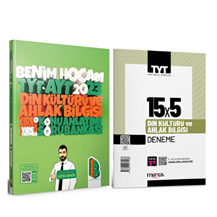 Benim Hocam 2023 TYT AYT Din Kültürü Ahlak Bilgisi Soru Bankası ve Marka Deneme Seti 2 Kitap
