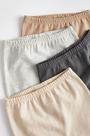 Next Baby Pamuklu Krem Kahve 4’lü Set KremSiyahGriBej