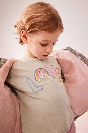 Next Baby Yeşil Unicorn Desenli Tam Polar Astarlı Kapüşonlu Mont