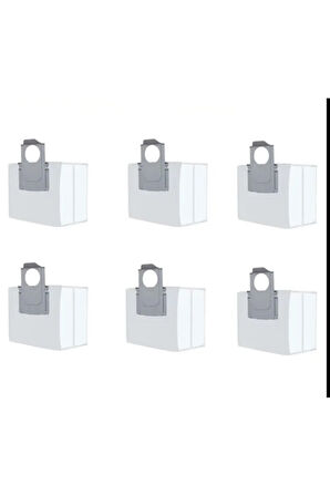 Roborock S7 maxV Ultra Q7 Max Plus Pro S8 Ultra Q8 Max Uyumlu toz torbası 6 adet