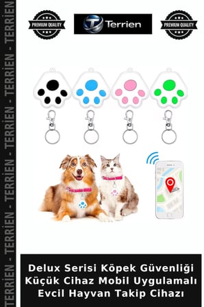 Delux Serisi Köpek Güvenliği Küçük Cihaz Mobil Uygulamalı Evcil Hayvan Takip Cihazı