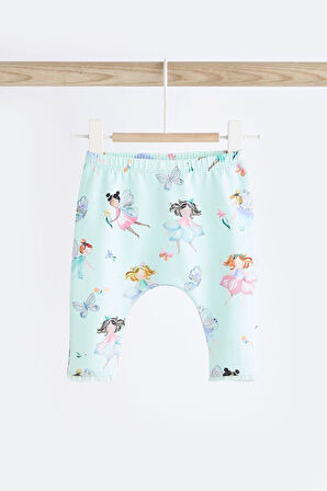 Next Baby Pamuklu Beyaz Peri Desenli Kısa Kollu Taytlı Alt Üst Takım