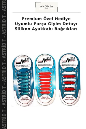 Premium Özel Hediye Uyumlu Parça Giyim Detayı Silikon Ayakkabı Bağcıkları
