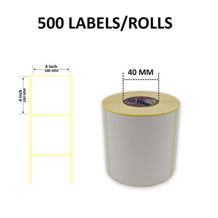 Eko Termal Rulo Etiket 100mm X 100mm 500 Adet