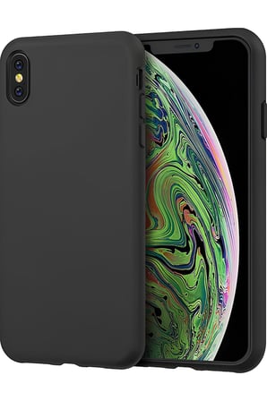 İphone XS Max Uyumlu Silikon Lansman Telefon Kılıfı - Siyah