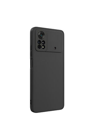 Poco X4 Pro 5G Uyumlu Silikon Lansman Telefon Kılıfı - Siyah