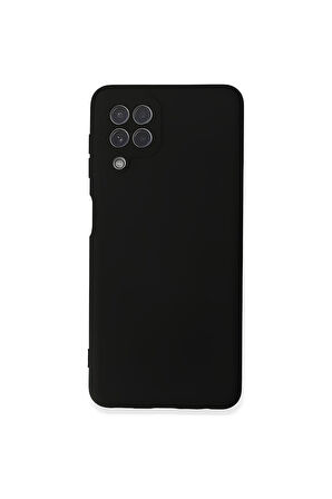 Samsung Galaxy M22 Uyumlu Silikon Lansman Telefon Kılıfı - Siyah