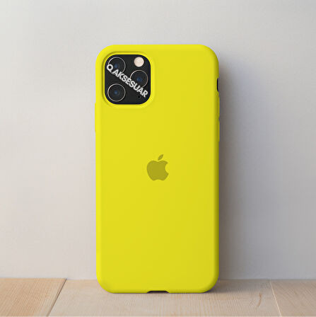 İphone 12 Mini Uyumlu Içi Kadife Logolu Lansman Silikon Kılıf Kapak 