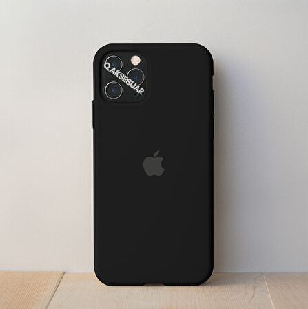 İphone 13 Pro Max Uyumlu Içi Kadife Logolu Lansman Silikon Kılıf Kapak 