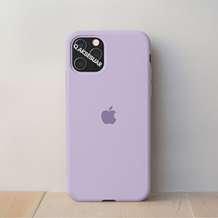 İphone 14 Pro Uyumlu Içi Kadife Logolu Lansman Silikon Kılıf Kapak 