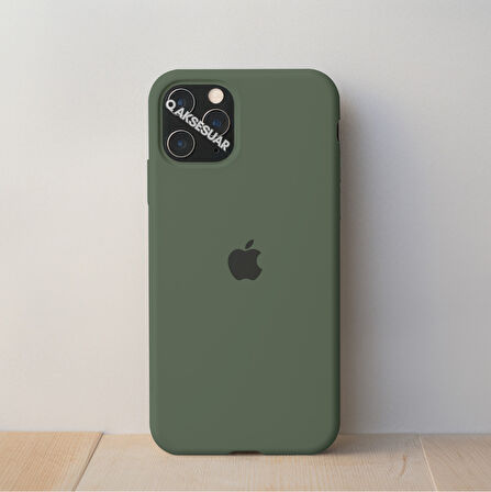 İphone 15 Pro Uyumlu Içi Kadife Logolu Lansman Silikon Kılıf Kapak 