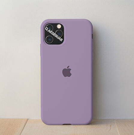İphone 15 Pro Max Uyumlu Içi Kadife Logolu Lansman Silikon Kılıf Kapak 