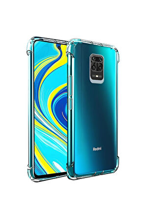 Xiaomi Redmi Note 9S Uyumlu Renksiz Silikon Şeffaf Telefon Kılıfı