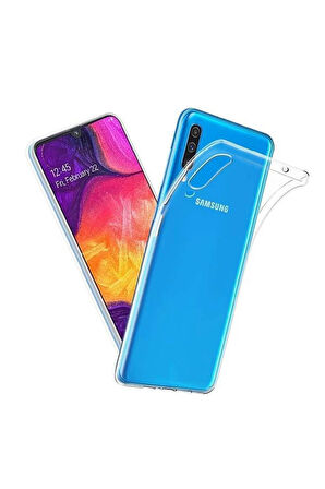Samsung Galaxy A70 Uyumlu Renksiz Silikon Şeffaf Telefon Kılıfı