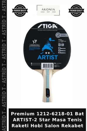 Premium 1212-6218-01 Bat ARTIST-2 Star Masa Tenis Raketi Hobi Salon Rekabet