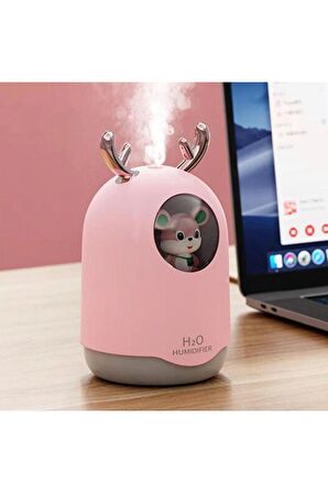 QASUL Karikatür Hava Nemlendirici Usb Mini Su Difüzör Led Lamba Buhar Makinesi H20humidifier