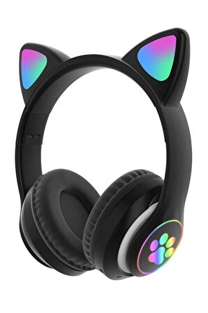 QASUL  P33m Rgb Işıklı Kedi Kulak Kulaküstü Bluetooth Kulaklık PRA-4126465-006878