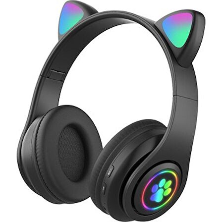 QASUL  P33m Rgb Işıklı Kedi Kulak Kulaküstü Bluetooth Kulaklık PRA-4126465-006878