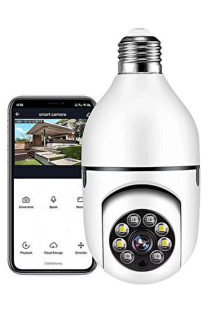 QASUL  Cmr19 Wifi 360 Panoramik Kamera Gece Görüş Ses Akıllı Hareket Algılayıcı Güvenlik Kamerası TYC00564387444