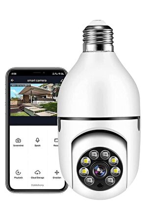 QASUL  Cmr19 Wifi 360 Panoramik Kamera Gece Görüş Ses Akıllı Hareket Algılayıcı Güvenlik Kamerası TYC00564387444