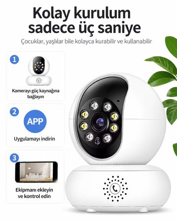 QASUL  1080p Çift Wifi 2.4/5 Ghz Ip Kamera Akıllı Ev Güvenlik Bebek Hareket Izleme Sesli Interkom Uzaktan görüşme