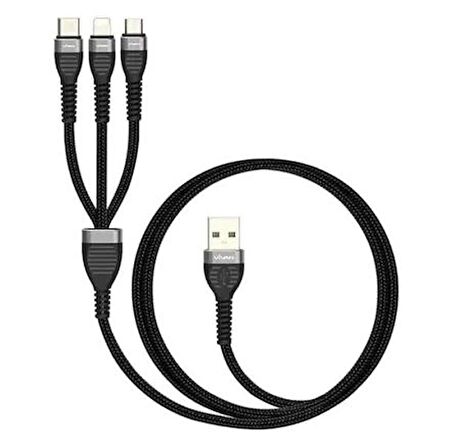 QASUL Inter Beyaz Cable Xs-013 Çoklu Sarj Kablosu Data Cable