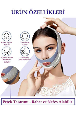 Yüz Germe & Kontur Maskesi Yüz Şekillendirme Maskesi 2 li