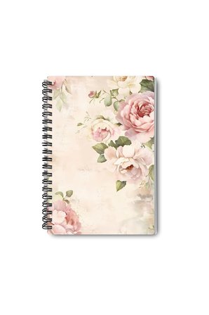 Soft Renkli Retro Temalı Tasarım Tel Spiralli A5 Çizgisiz 4'lü Hatıra, Anı, Okul Defter Seti
