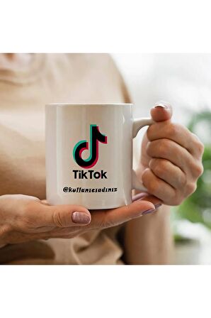 Tiktok Kullanıcı Adı Özelleştirilebilir Doğum Günü Hediye Baskılı Kupa Bardak