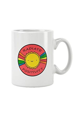 Radiate Positivity Baskılı Kupa Bardak