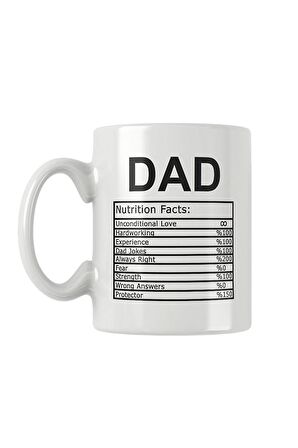 Dad Nutrition Facts Baskılı Kupa Bardak