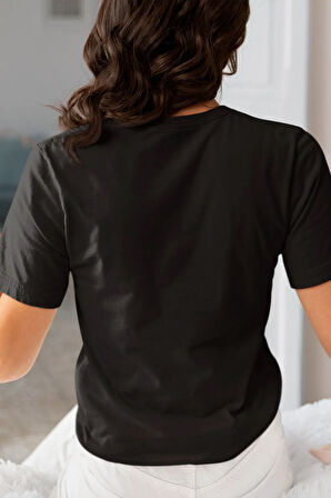 Sokak Modası %100 Pamuklu Regular Siyah Tişört