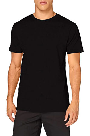 Soft Touch: %100 Pamuklu Siyah Kadın Basic T-Shirt