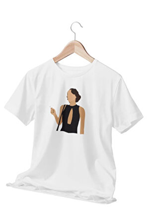 Fleabag İllüstrasyon Baskılı Sevgili Arkadaş Doğum Günü Hediyelik Beyaz Unisex T-Shirt