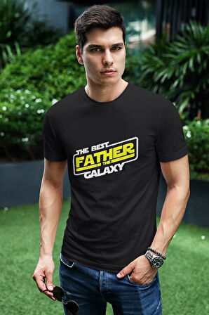 The Best Father In The Galaxy Star Wars Baskılı Babalar, Doğum Günü Hediyelik Unisex T-Shirt