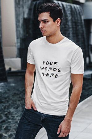 Friends Özelleştirilebilir Hediyelik Eğlenceli Beyaz Unisex T-Shirt