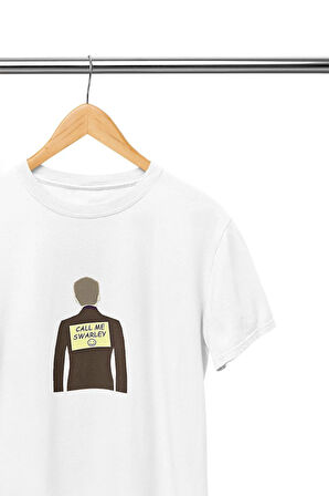 Call Me Swarley Barney Stinson Baskılı How I Met Your Mother Eğlenceli Beyaz Unisex T-Shirt