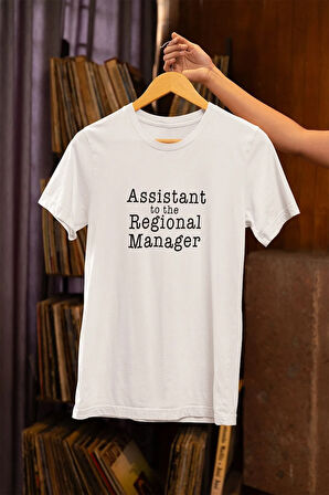 Assistant To The Regional Manager Dwight Schrute Baskılı The Office Eğlenceli Beyaz Unisex T-Shirt