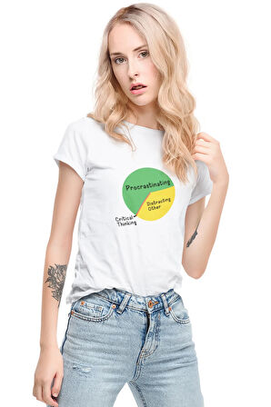 Michael Scott Procrastination The Office Baskılı Hediyelik Renkli Unisex T-Shirt