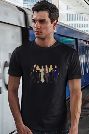 Friends Baskılı Sevgili, Eş, Arkadaş Özel Gün Hediyelik Renkli Unisex T-Shirt No:2