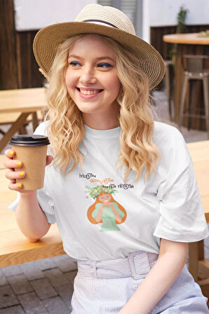 İyileştim, Güzelleştim, Hayata Yetiştim Baskılı Eğlenceli Komik Motivasyon Hediyelik Kadın T-Shirt