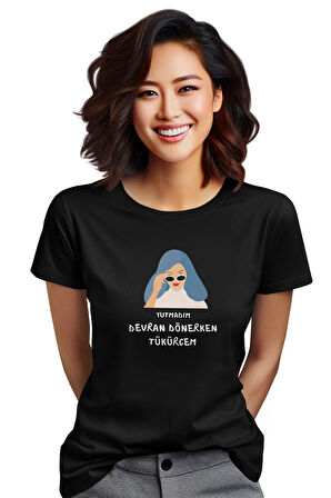 Yutmadım Bekliyorum Baskılı Eğlenceli Giderli Hediyelik Kadın T-Shirt