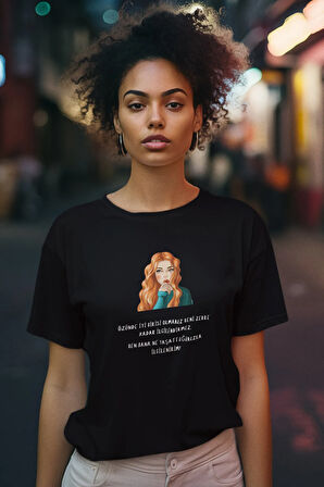 İyi Biri Olmanız Beni İlgilendirmez Baskılı Eğlenceli Giderli Hediyelik Kadın T-Shirt