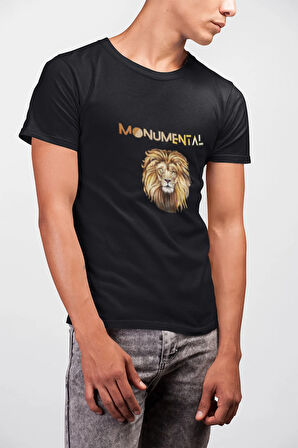 Monumental Aslan Baskılı Erkek T-shirt