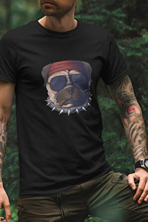 Pitbull Baskılı Hediyelik Siyah Erkek T-Shirt