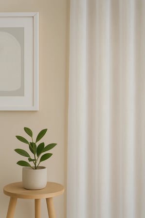 Natural Modern File Dokulu Keten Tül Perde PİLELİ Salon Oturma Odası Yatak Odası Çocuk Odası