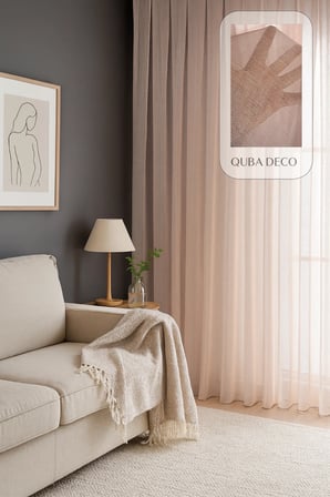 Natural Modern File Dokulu Keten Tül Perde PİLELİ Salon Oturma Odası Yatak Odası Çocuk Odası
