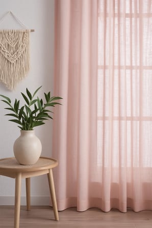 Natural Modern File Dokulu Keten Tül Perde PİLELİ Salon Oturma Odası Yatak Odası Çocuk Odası